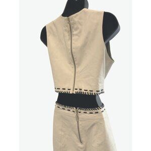 Luca Melzer + Guga Congalves leather dress white fully lined  34 chest excellent